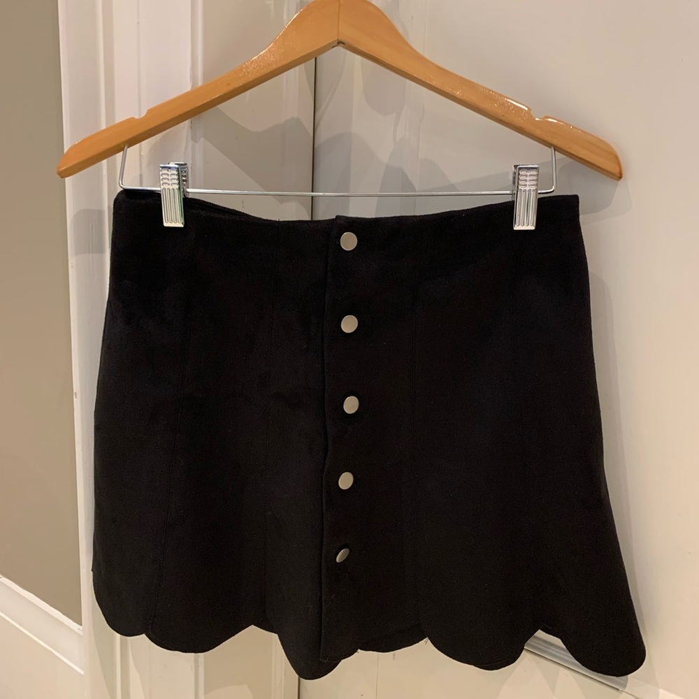 Faux Suede Mini Skirt